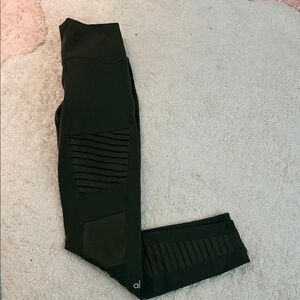 ALO Yoga Dark green moto leggings